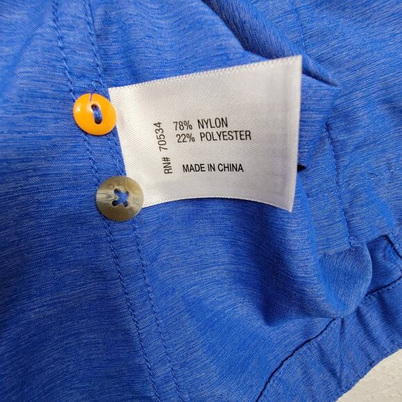 Orvis Cobalt Blue Long Sleeve Open Air Vented Performance Shirt - Size L - Picture 5 of 6